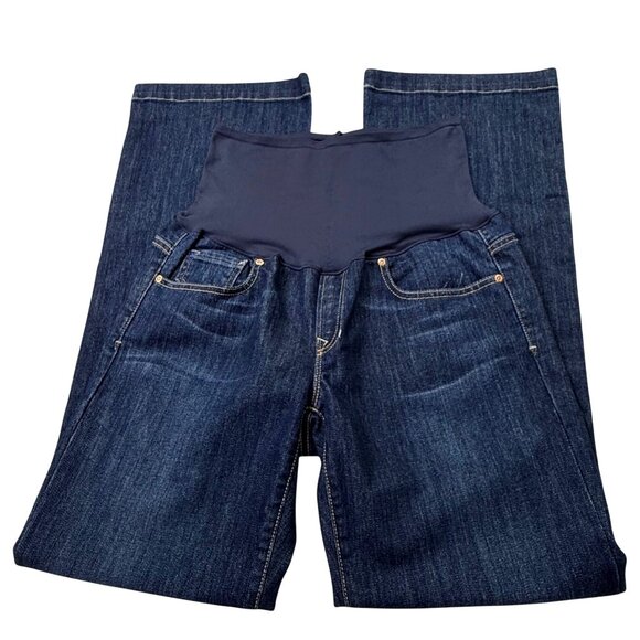 Gap 1969 Maternity Jeans NEW Long and Lean Bootcut Dark Wash 29/8R - Picture 11 of 11